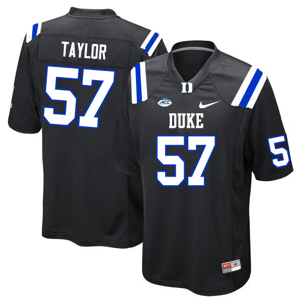 Men #57 John Taylor Duke Blue Devils College Football Jerseys Sale-Black